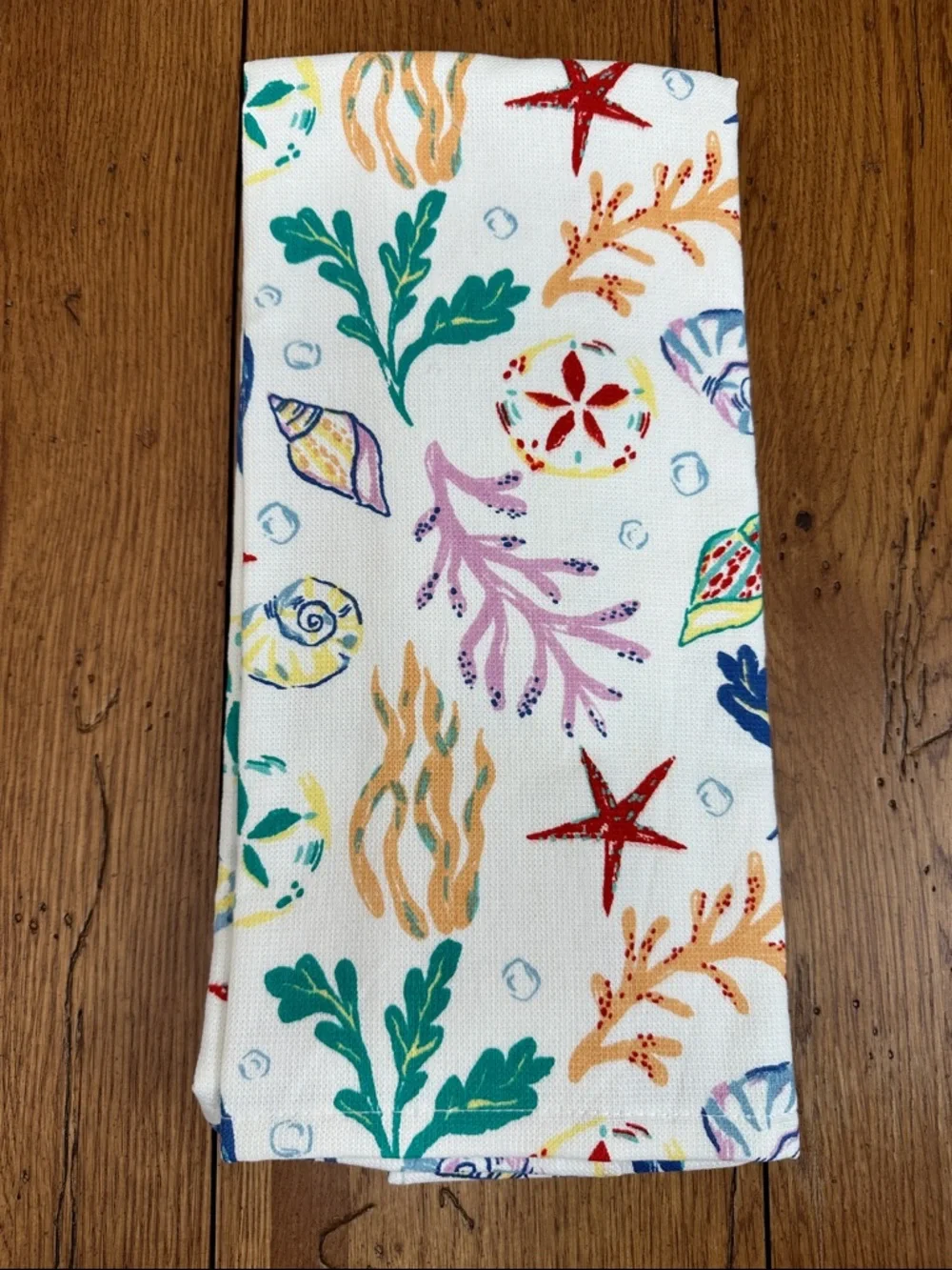 Sea Turtle Kitchen Towels Set of 2 - Mint & Teal Ocean Print